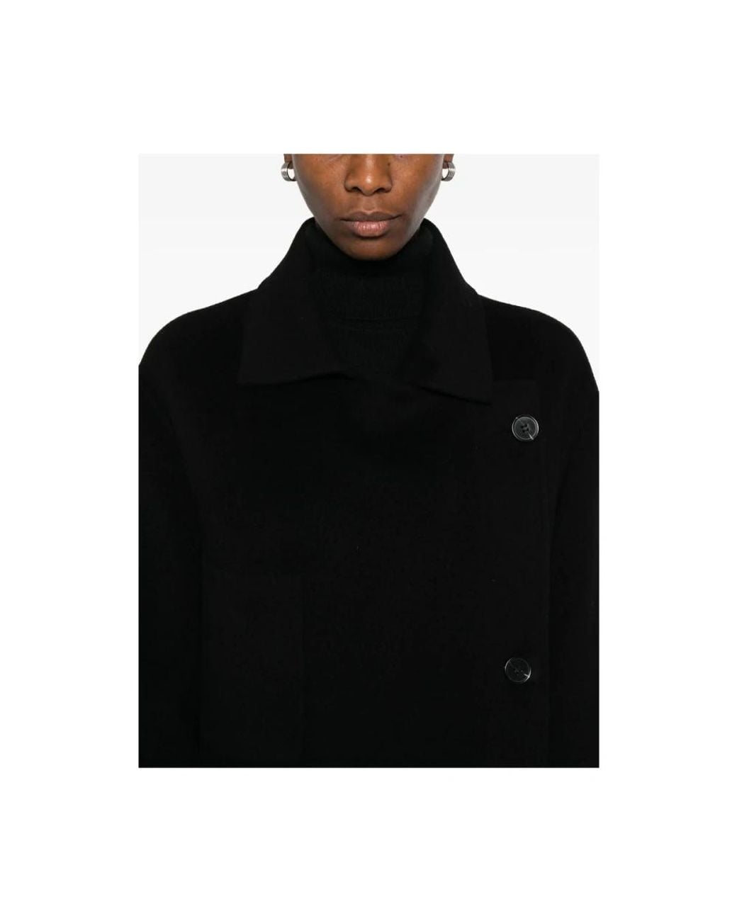 GLOX Black Single-Breasted Coats