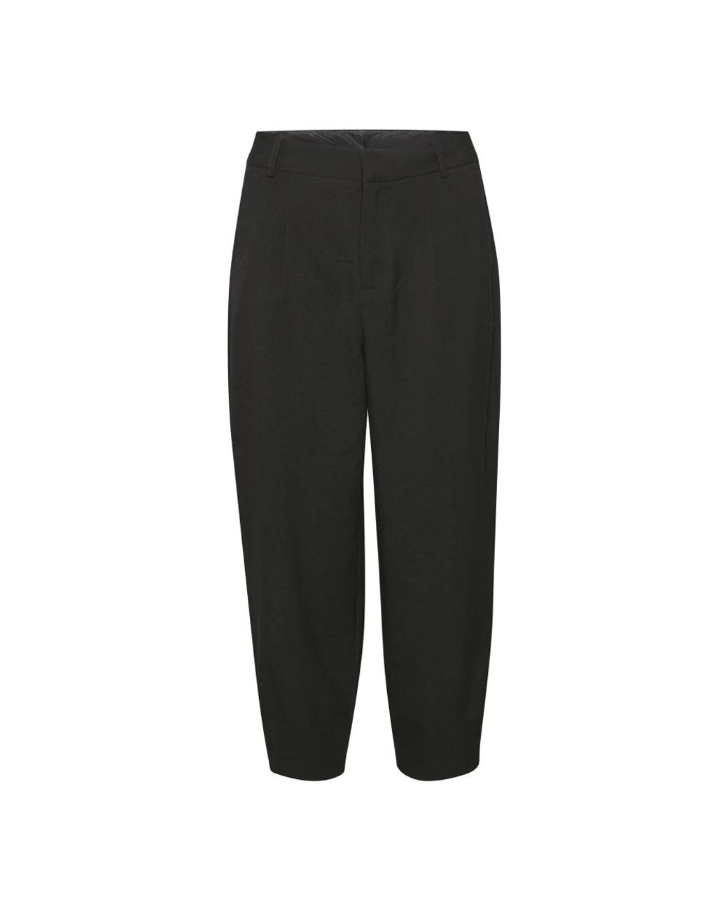 Kaffe Broeken ,Zwart ,Hoge Taille Zwarte Broek in het Black