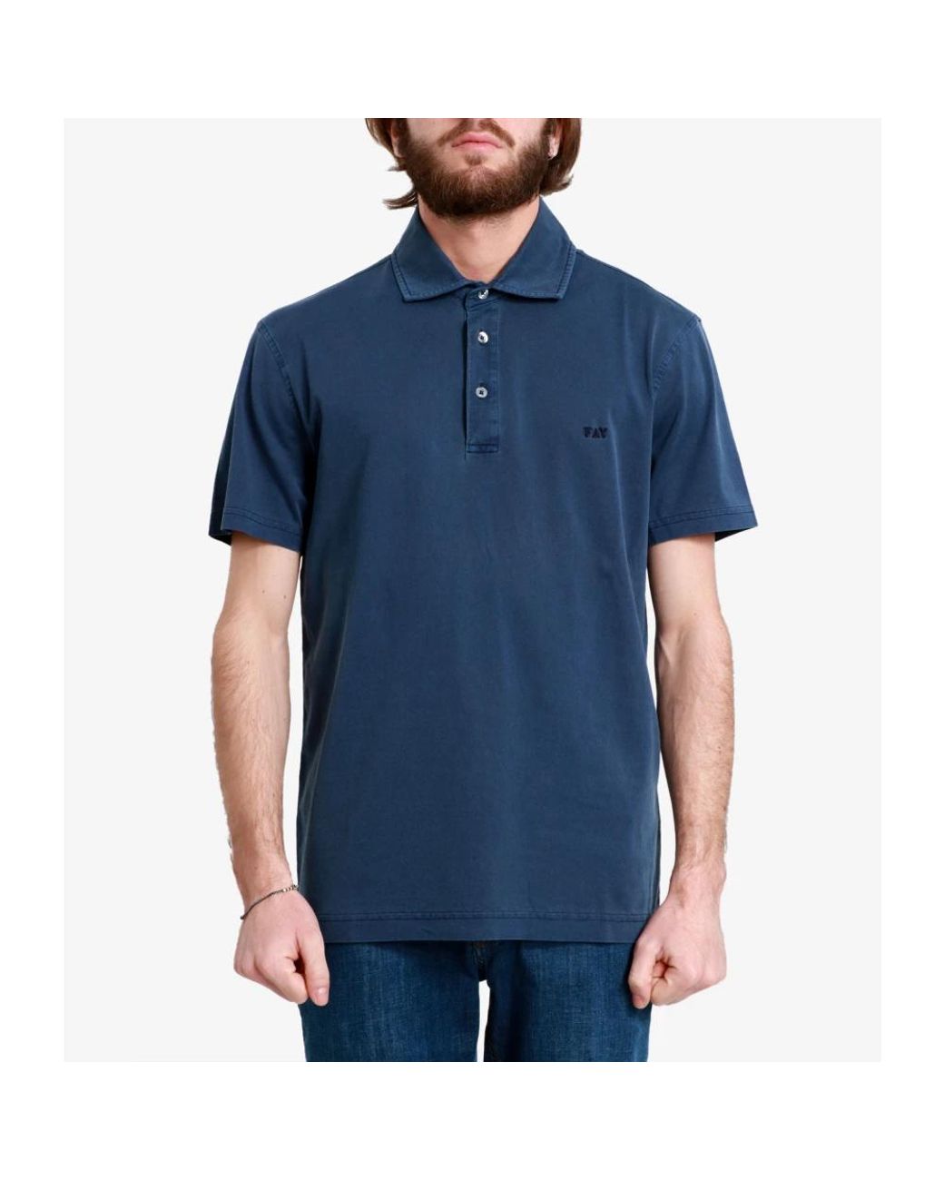 Polo Shirts Fay de hombre de color Blue