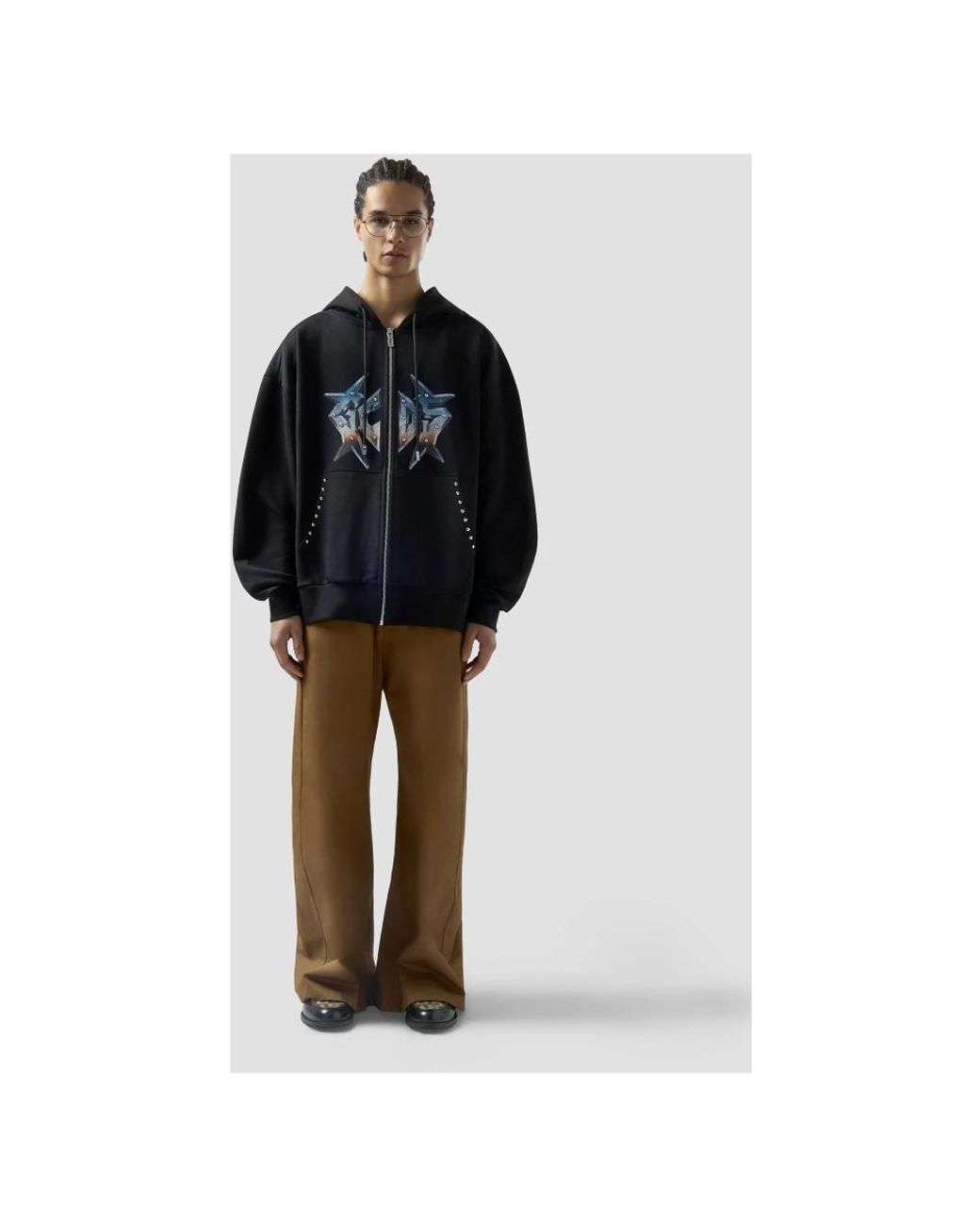 Gcds Brown Wide Trousers for men