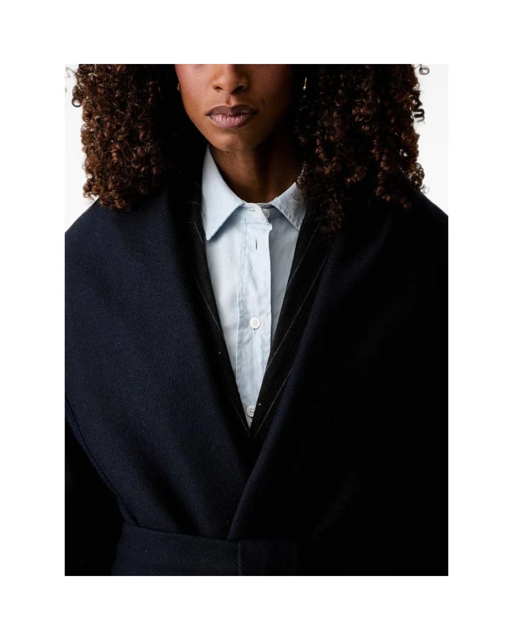 Twinset Blue Belted Coats