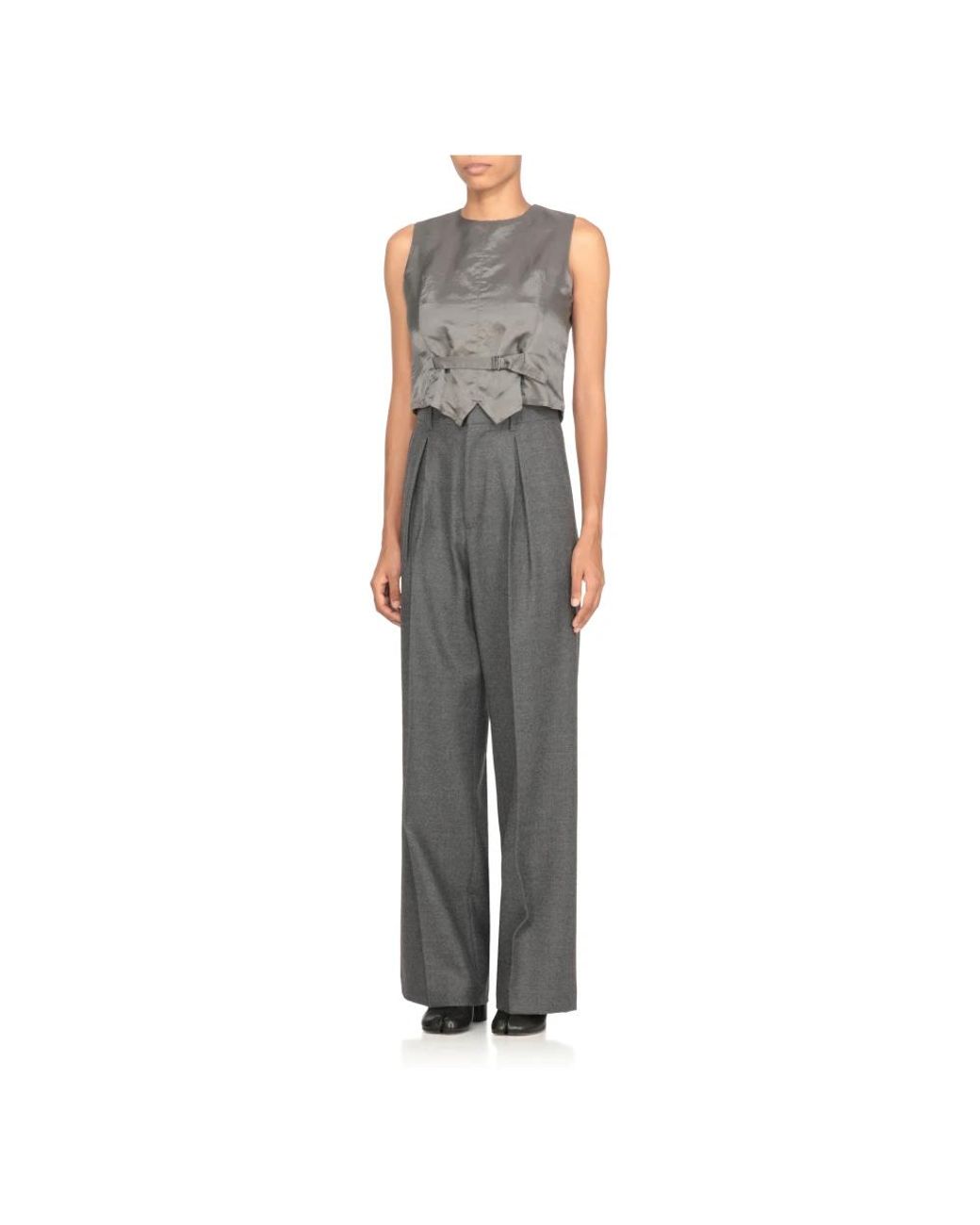 MM6 by Maison Margiela Gray Vests