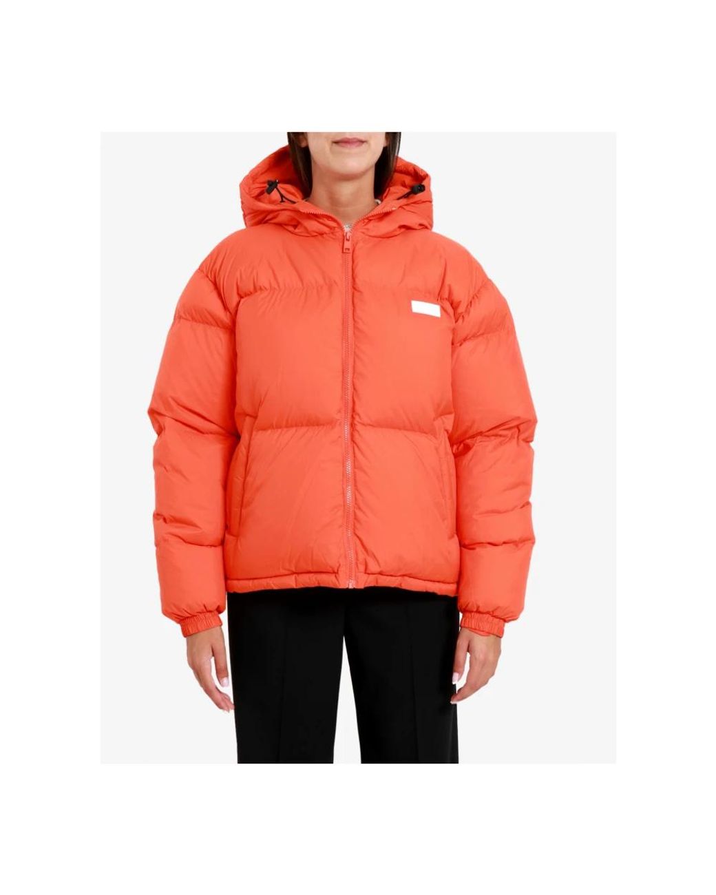 MSGM Jassen ,Oranje ,Nylon Ripstop Nylon Down Jacket in het Orange