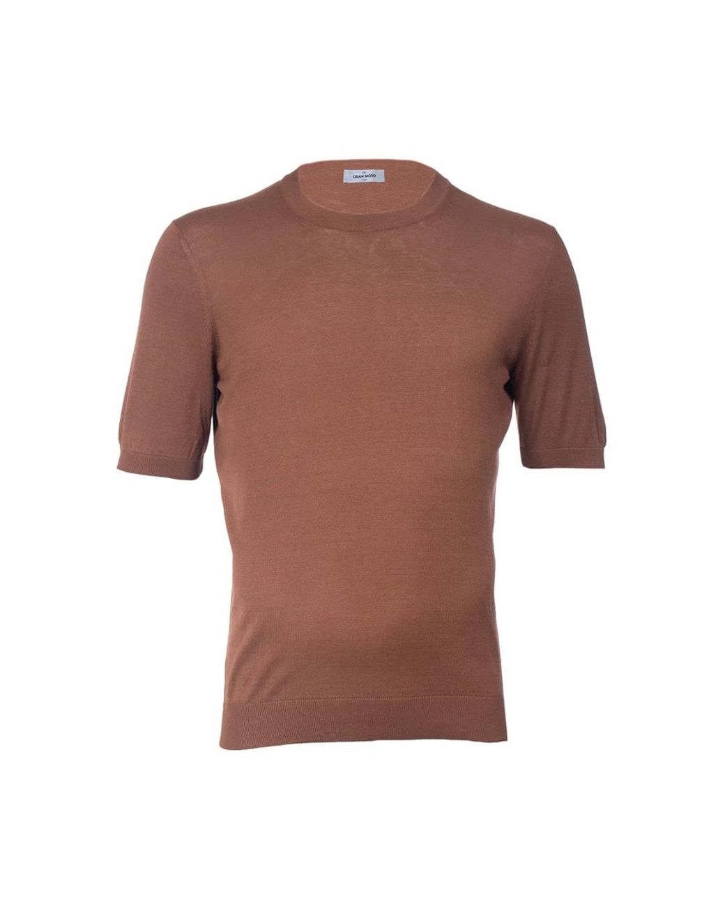 Gran Sasso Brown Round-Neck Knitwear for men