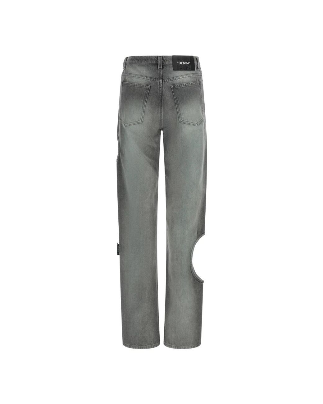 Off-White c/o Virgil Abloh Gray Loose Fit Jeans