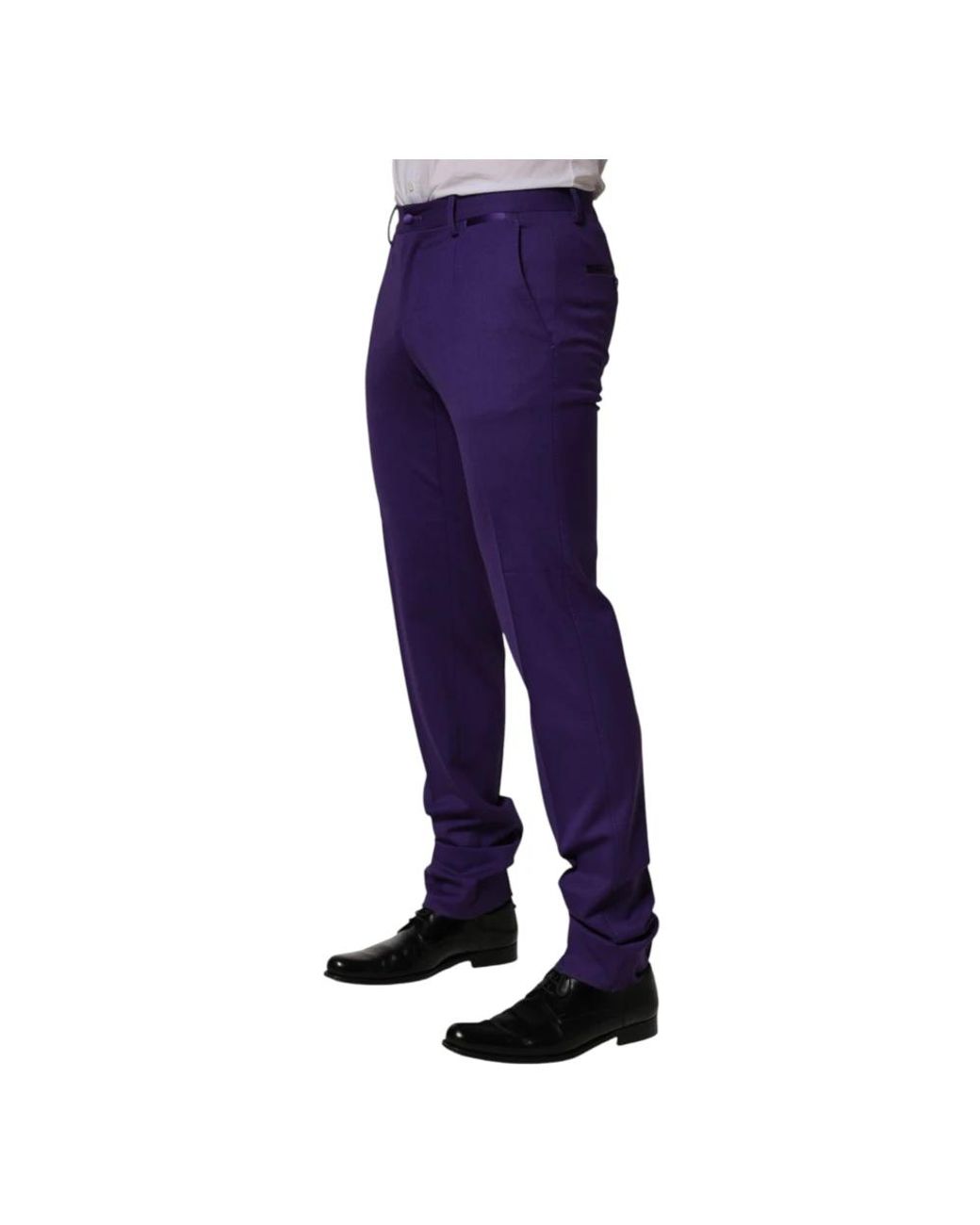 Dolce & Gabbana Purple Suit Trousers for men