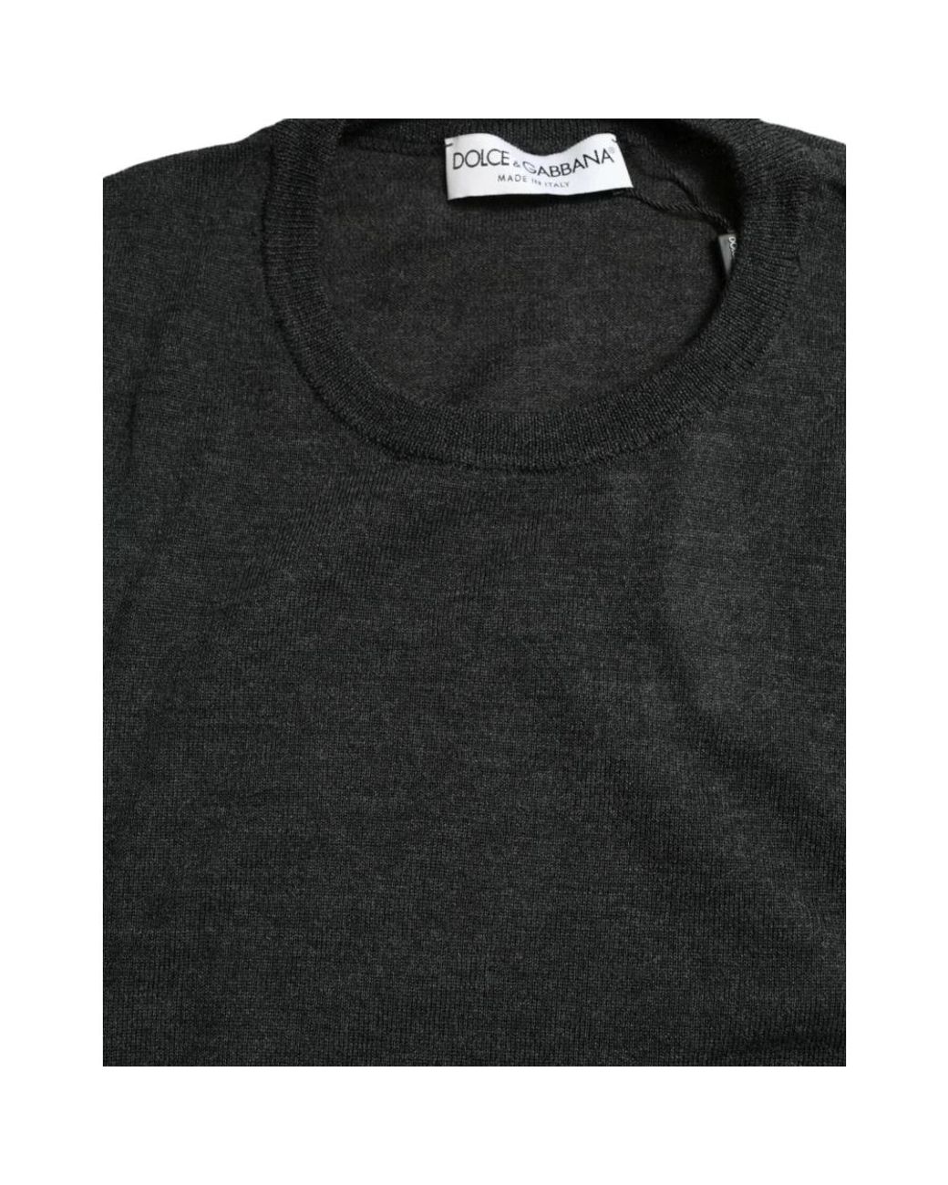 Dolce & Gabbana Black Round-Neck Knitwear for men