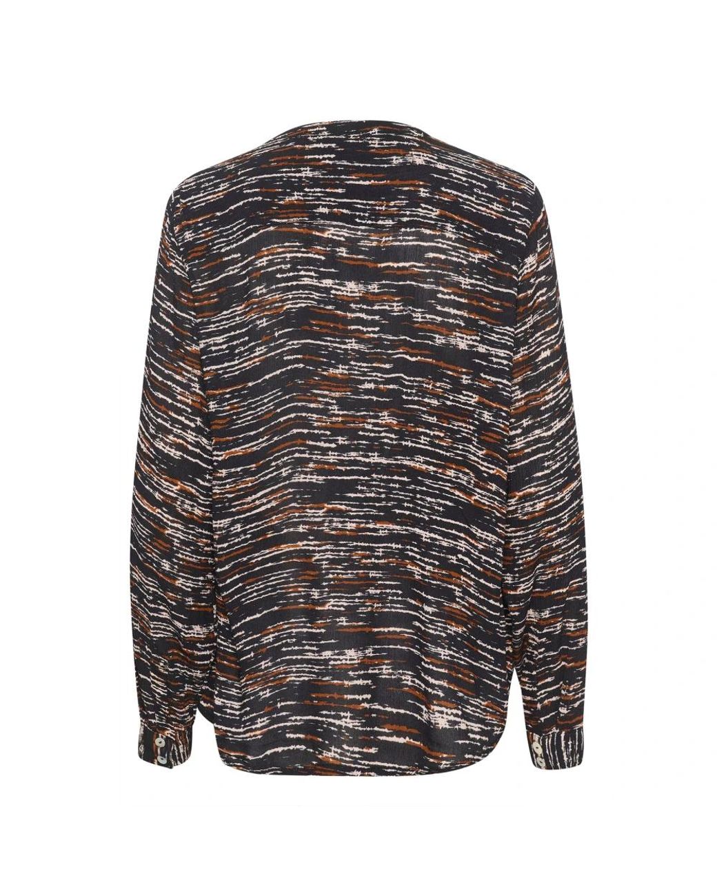 Kaffe Overhemden ,Veelkleurig ,Zwart Shirt Met Onregelmatige Lijnen Top in het Black