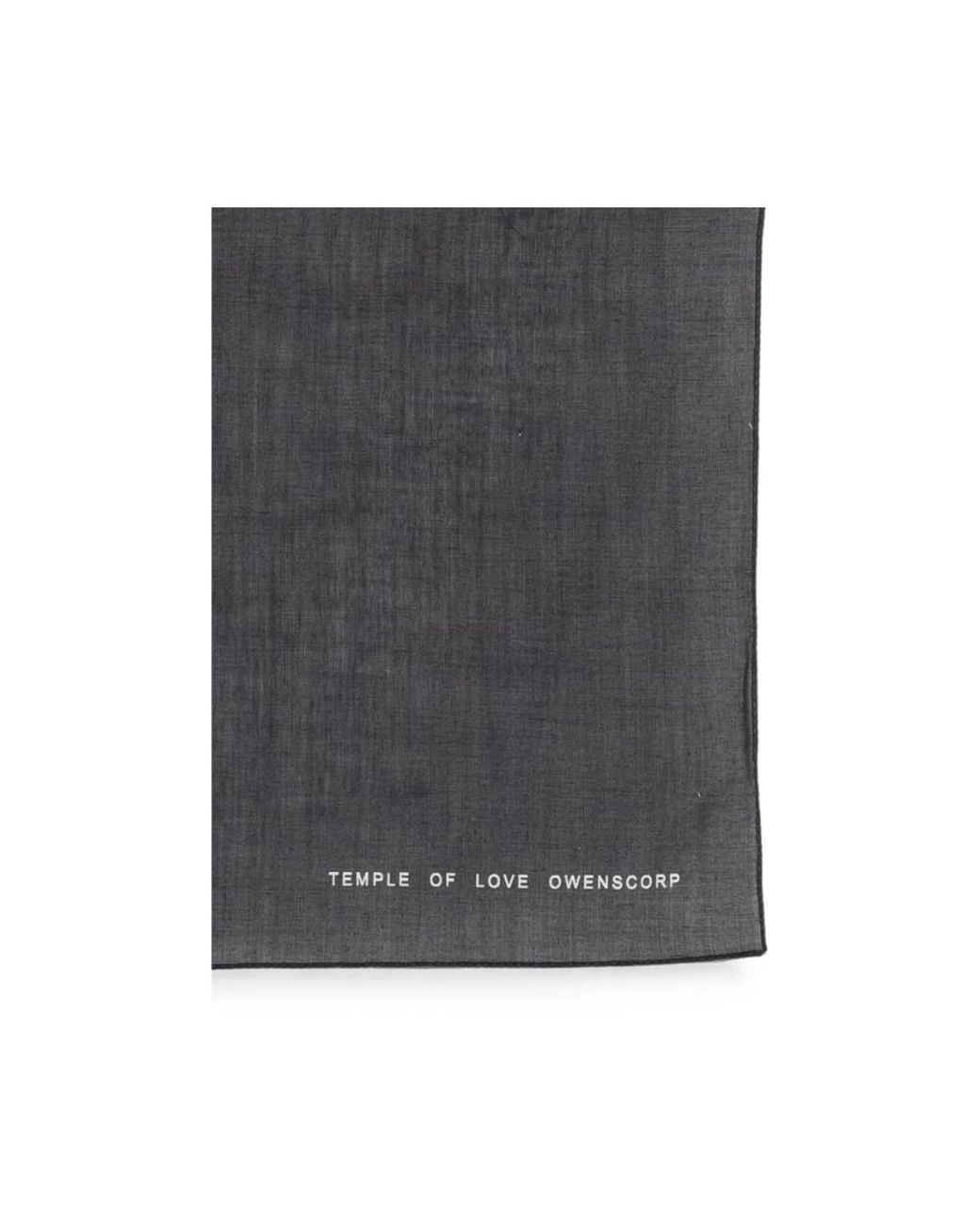Rick Owens Black Scarves