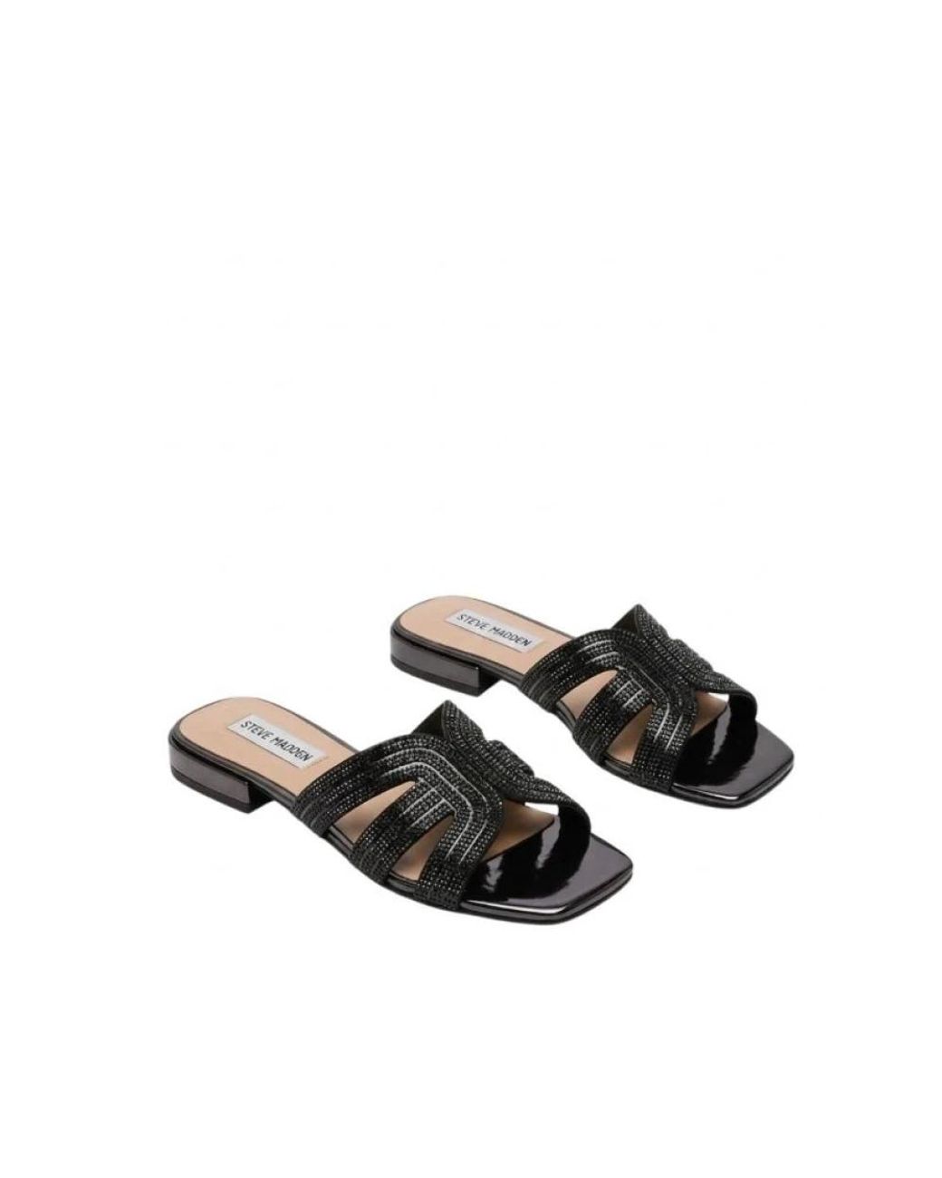 Steve Madden Black Sliders