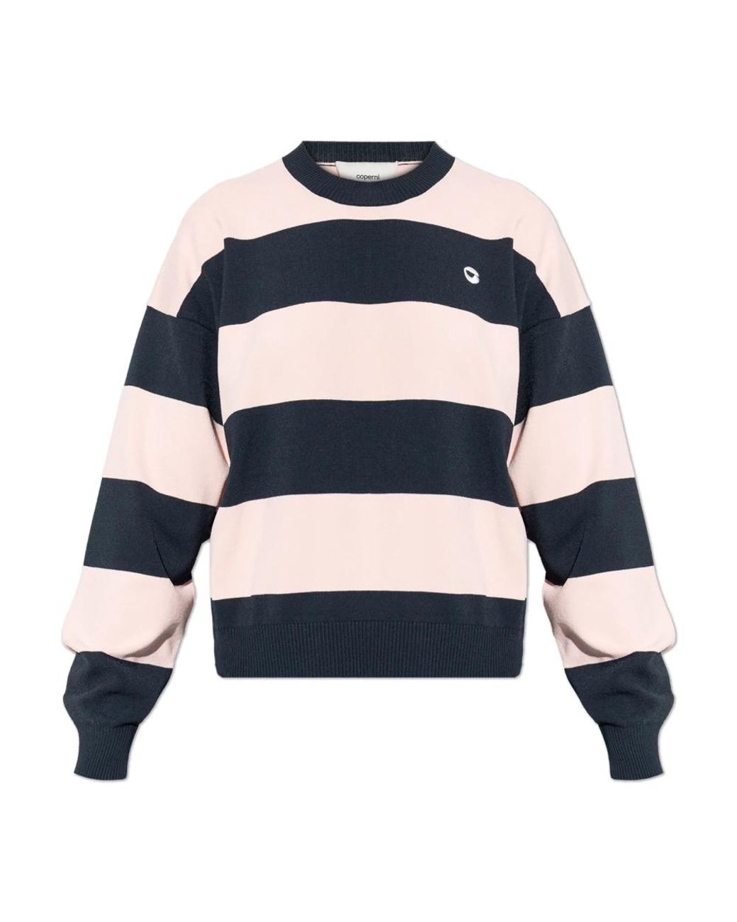 Coperni Truien & Vesten ,Roze ,Gestreept T-Shirt Met Ronde Hals in het Blue