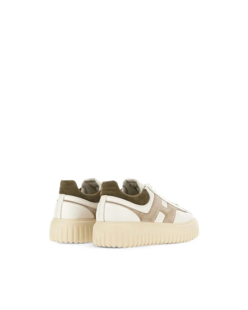Hogan Natural Chunky Sole Suede Accent Low-Top Sneakers for men