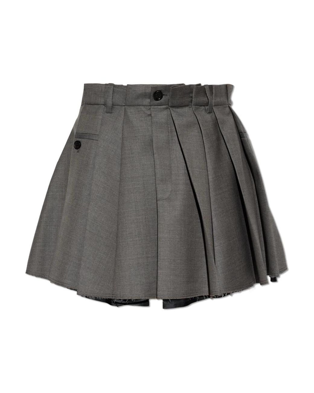 Acne Wollen Rok in het Gray