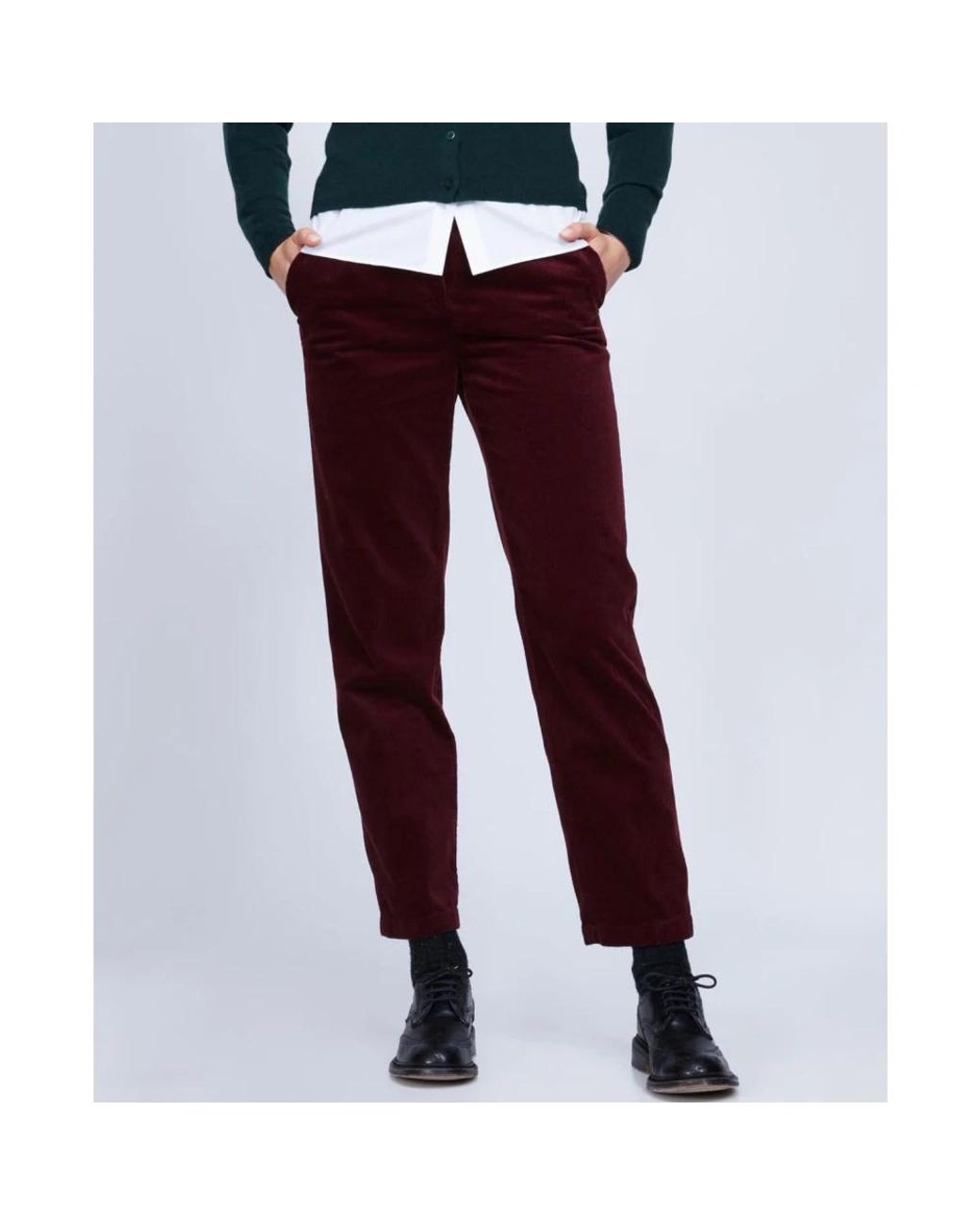 Aspesi Purple Cropped Trousers