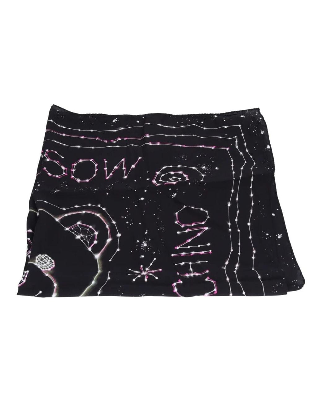 Moschino Black Seidentuch Mit Strasssteinen