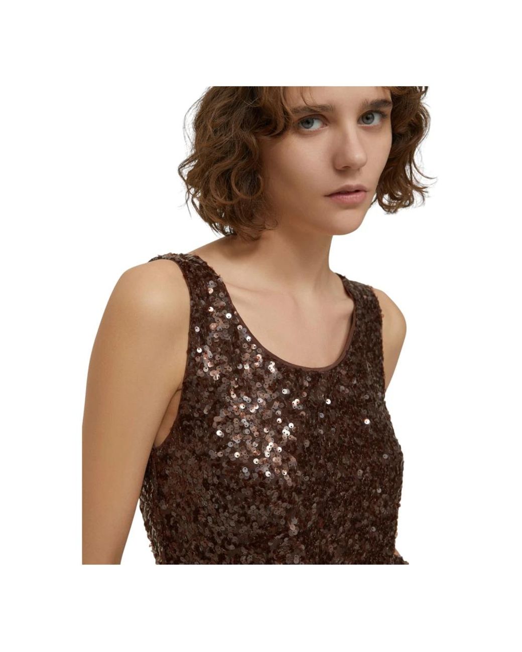 Pennyblack Brown Sleeveless Tops