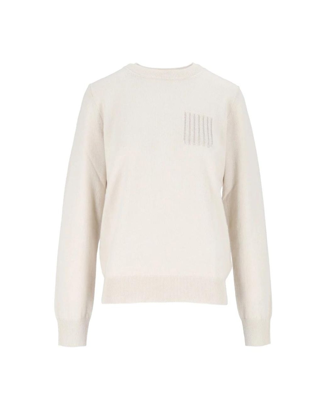 Peserico White Round-Neck Knitwear for men