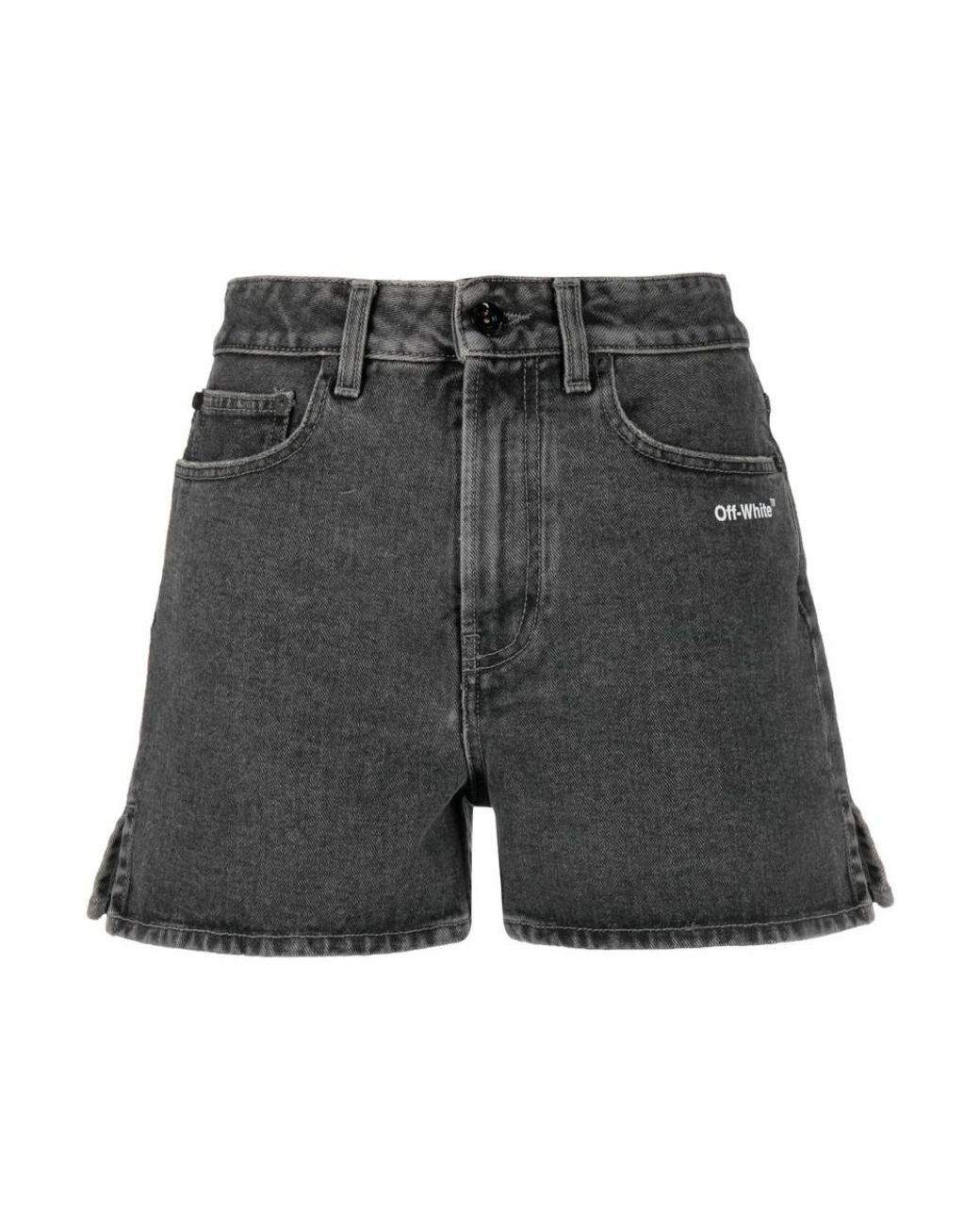 Off-White c/o Virgil Abloh Gray Denim Shorts