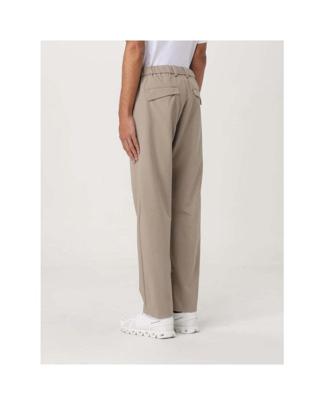 Paul & Shark Gray Straight Trousers for men