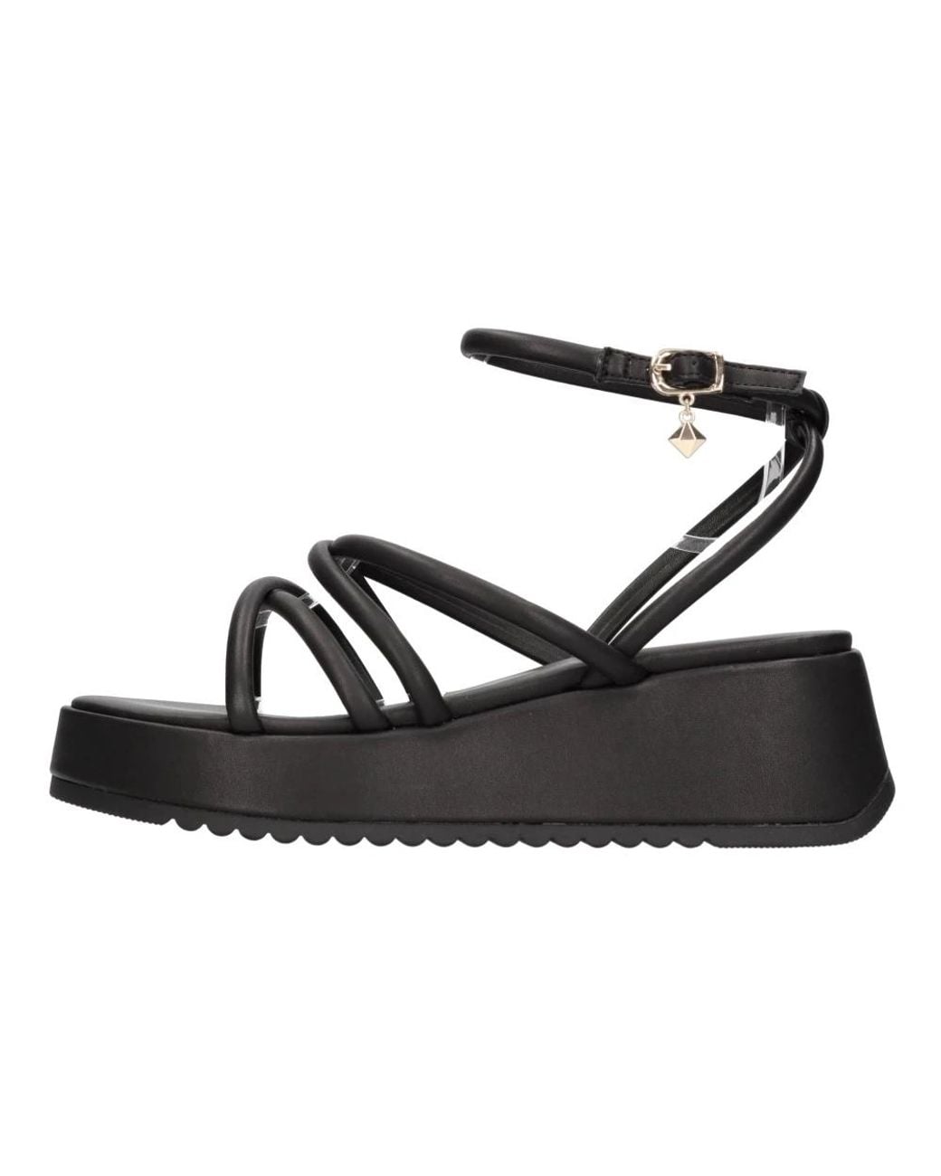 Exe' Black Iris-618 Keilabsatz-Sandale