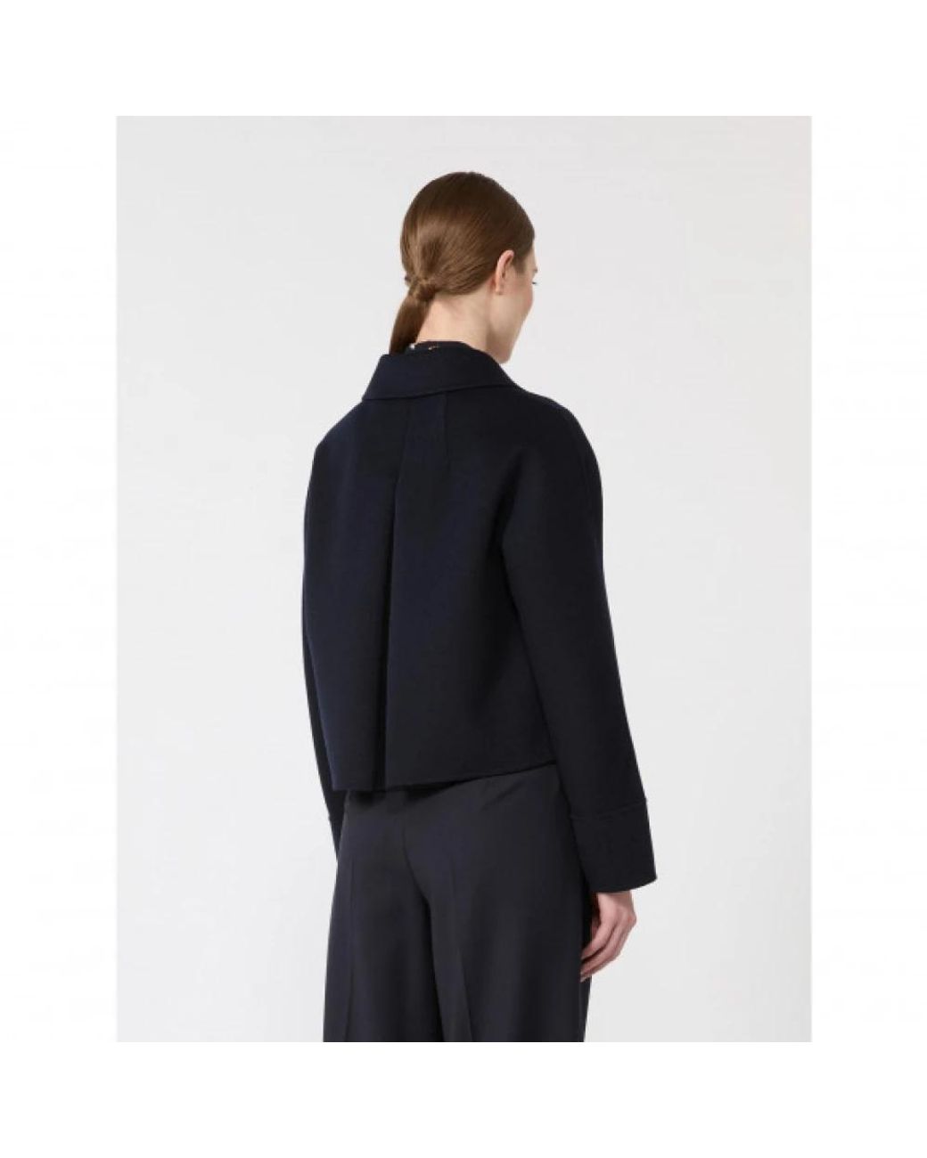 Max Mara Jassen ,Zwart ,Wol Wollen Kasjmier & Zijden Jas in het Black