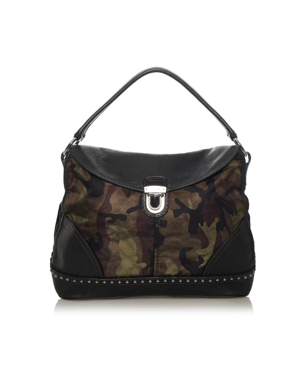 Sac à bandoulière de camouflage tessuto d`occasion Prada en coloris Noir |  Lyst