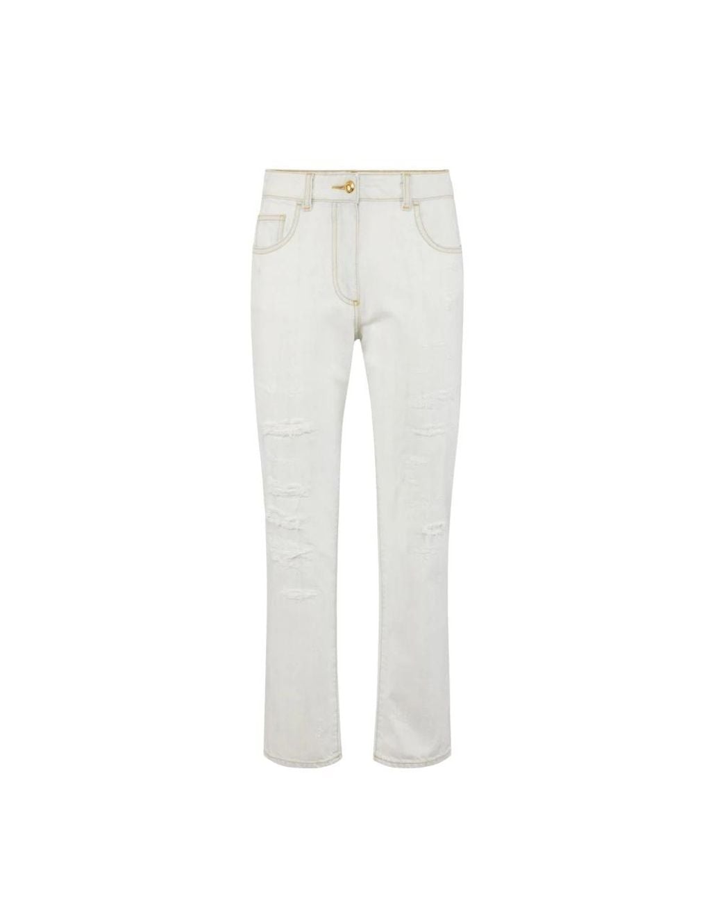Elisabetta Franchi Gray Straight Fit Jeans