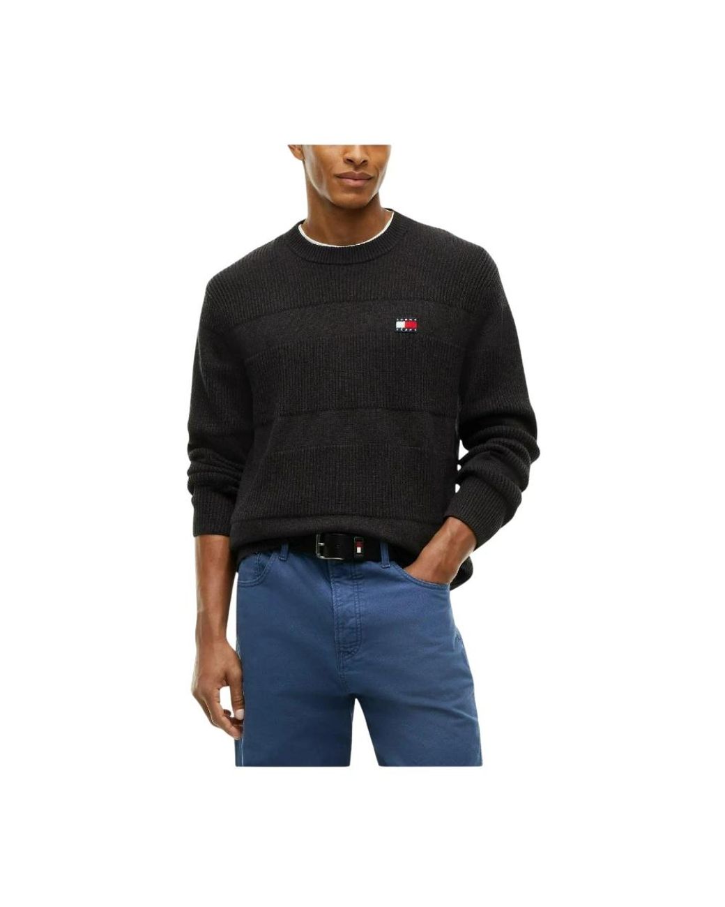 Tommy Hilfiger Black Round-Neck Knitwear for men