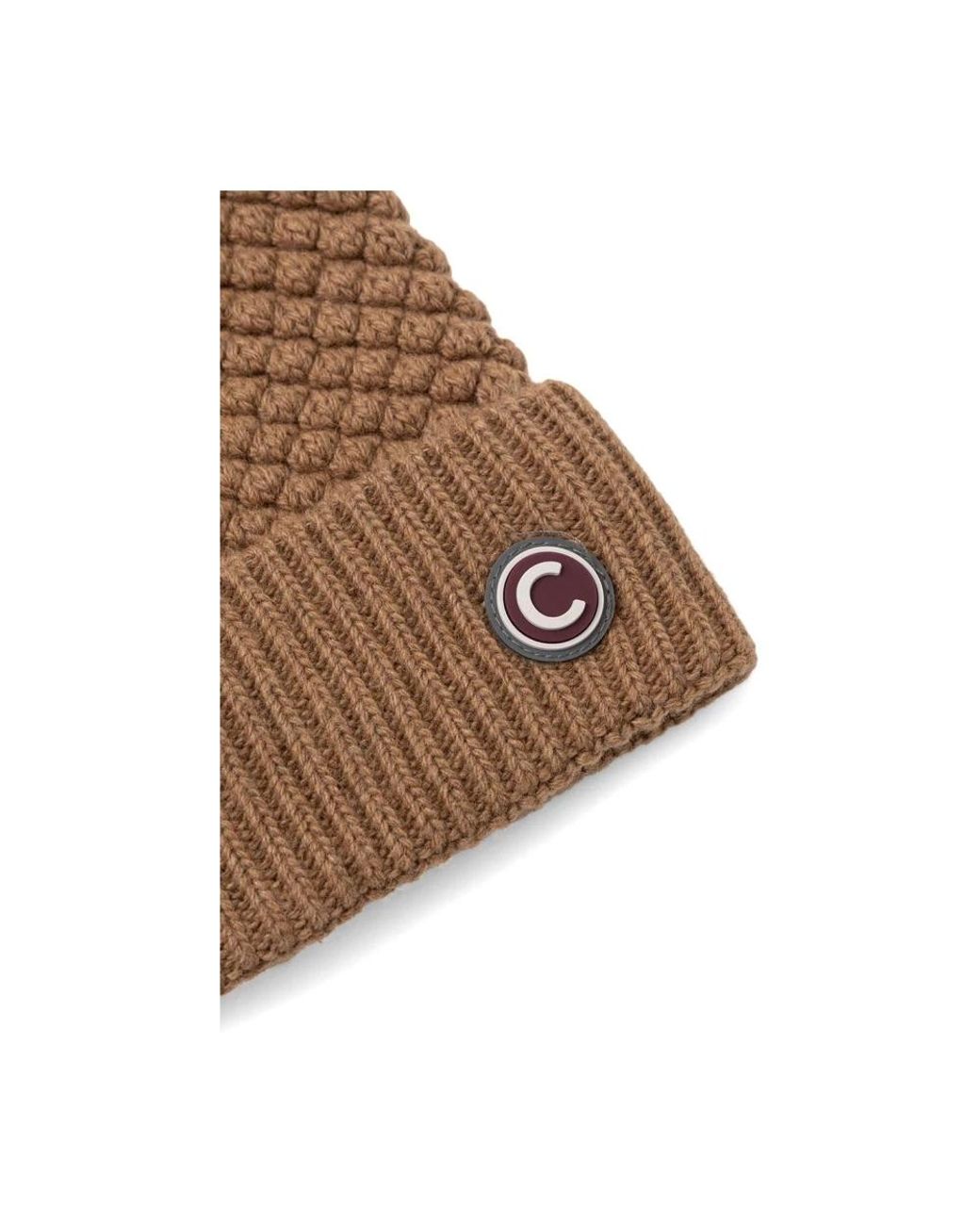 Colmar Brown Gerippte Bommelmütze