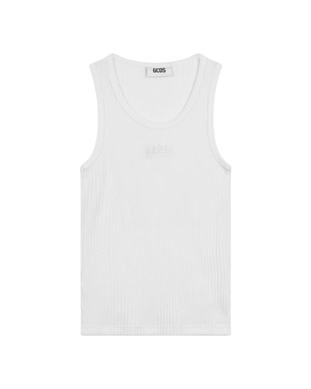 Gcds White Sleeveless Tops