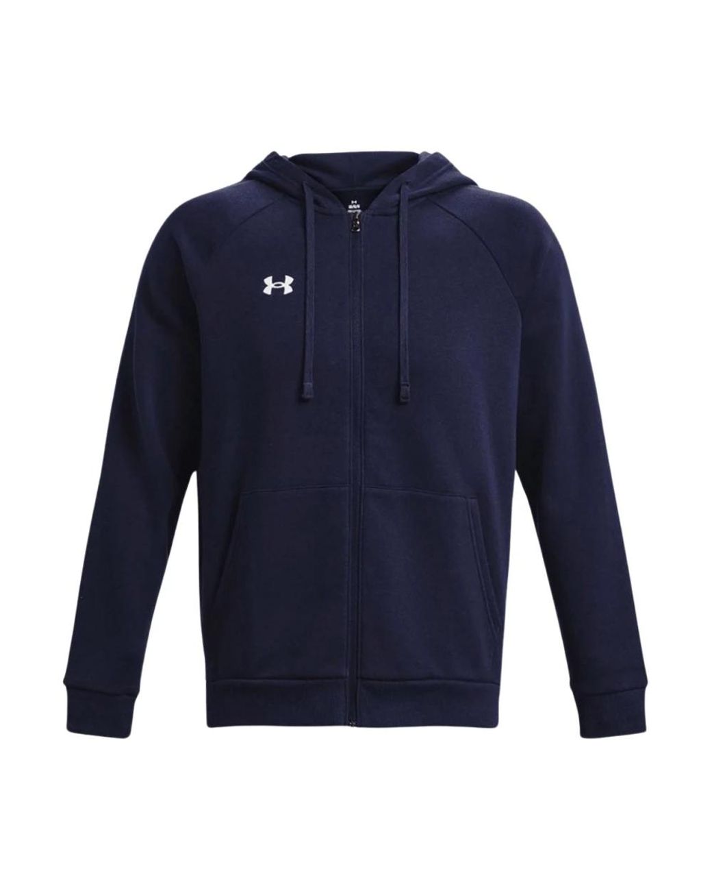 Under Armour Hoodies & Sweatvesten ,Blauw ,Katoen Midnight Fleece Zip Hoodie in het Blue voor heren