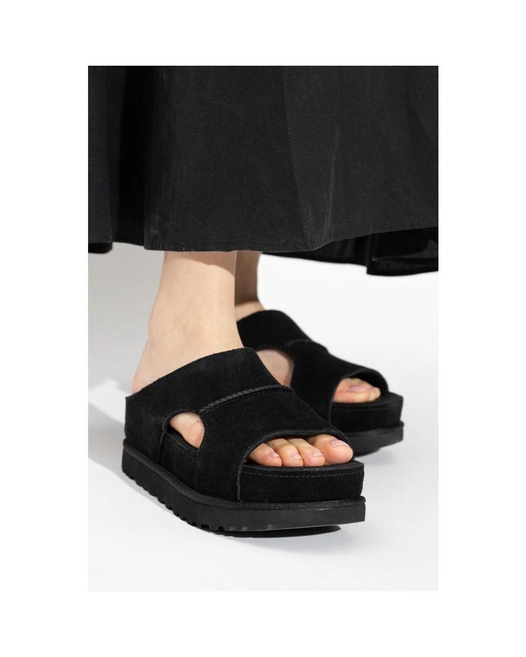Ugg Black Sliders