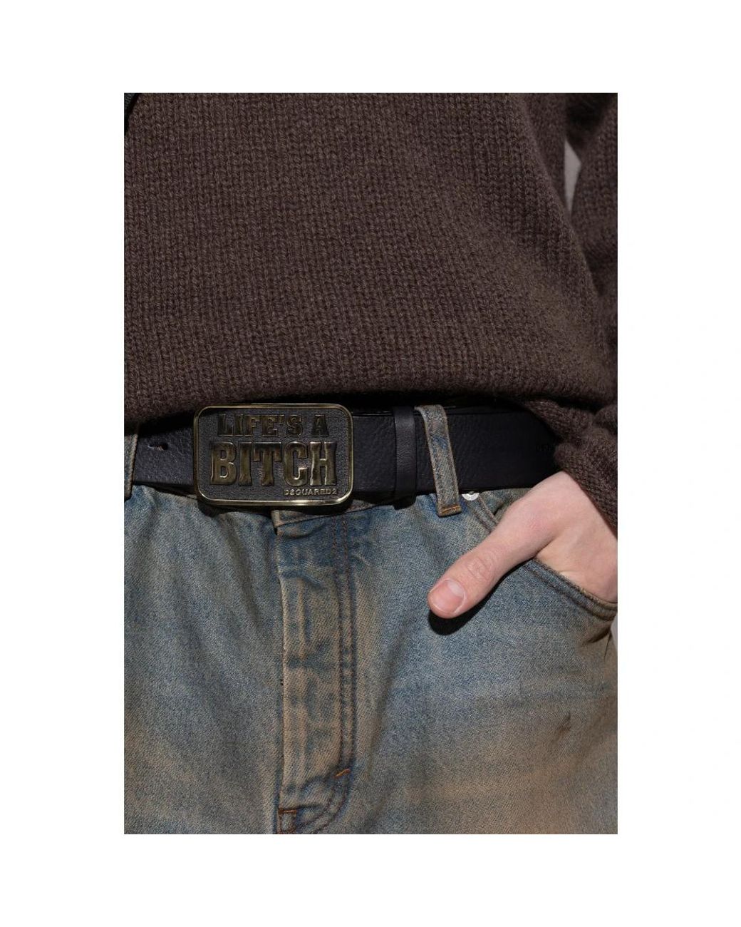 DSquared² Ledergürtel in Black für Herren