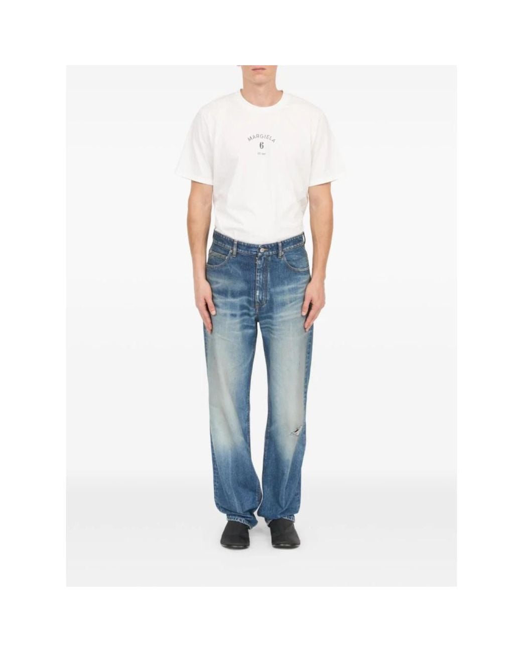 MM6 by Maison Margiela Blue Straight Fit Jeans for men