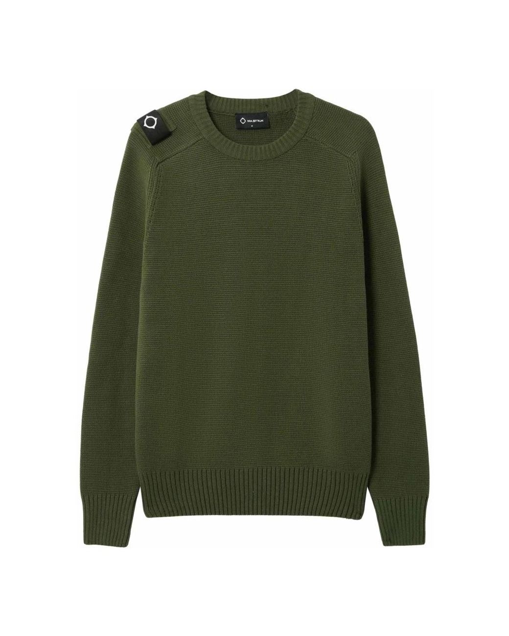 Ma Strum Rundhals-Strickpullover in Green für Herren
