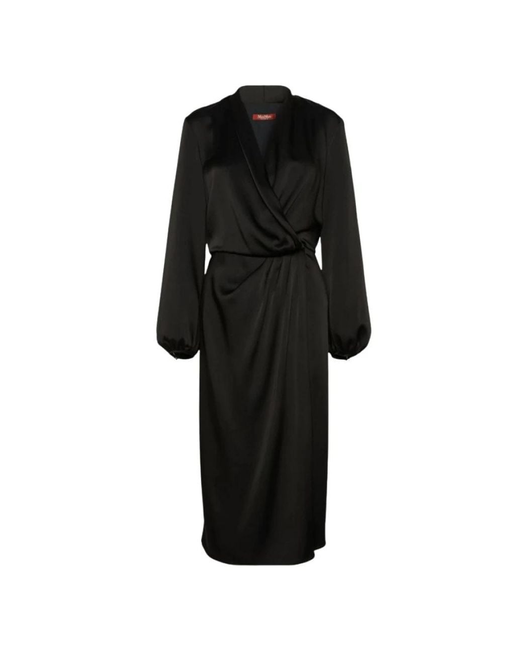 Max Mara Black Wrap Dresses