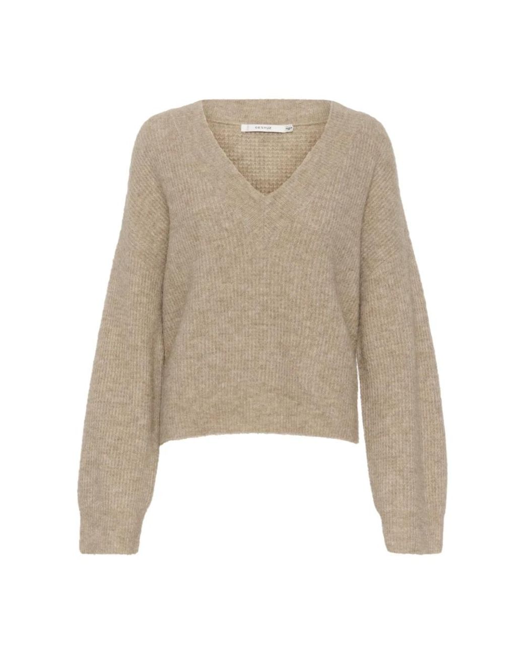 Gestuz Natural V-Neck Knitwear