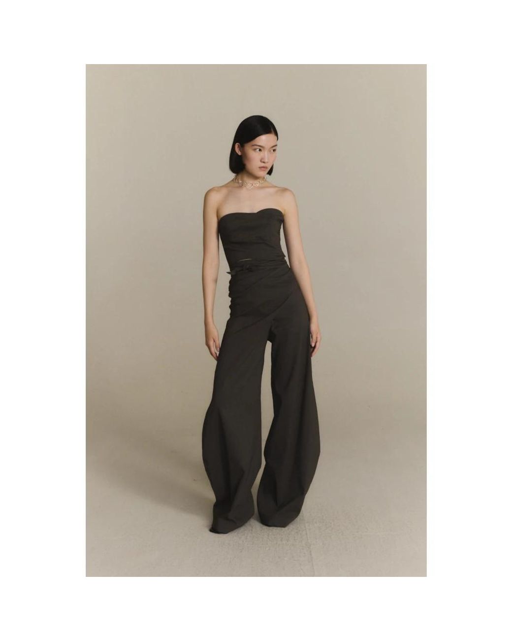 Cortana Gray Tapered Trousers