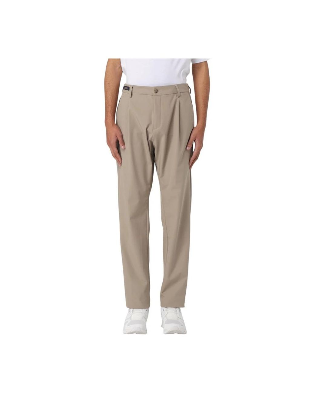 Paul & Shark Gray Straight Trousers for men