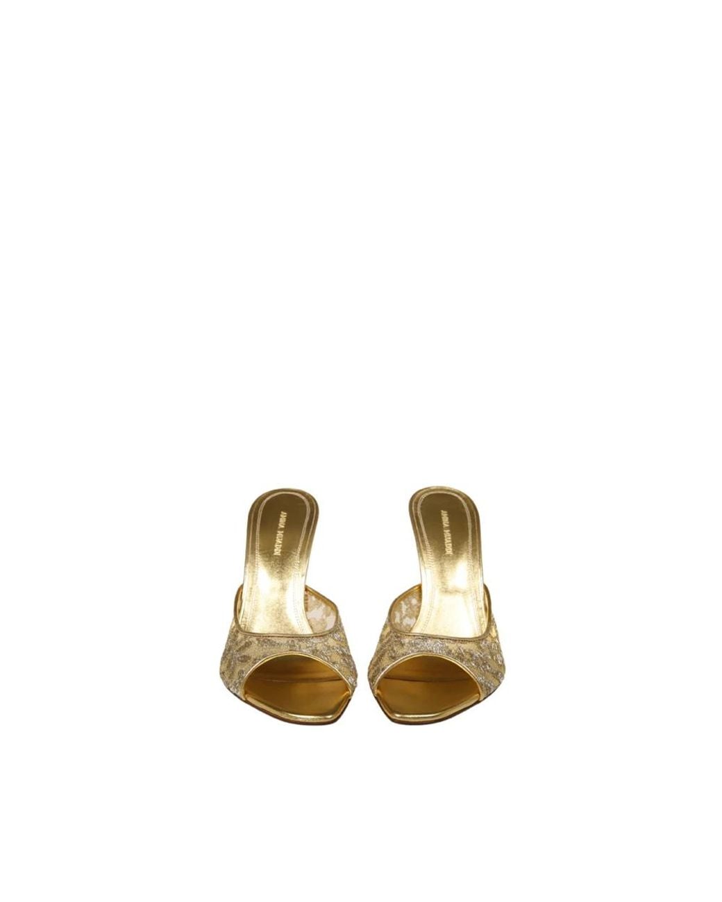 AMINA MUADDI Metallic Heeled Mules
