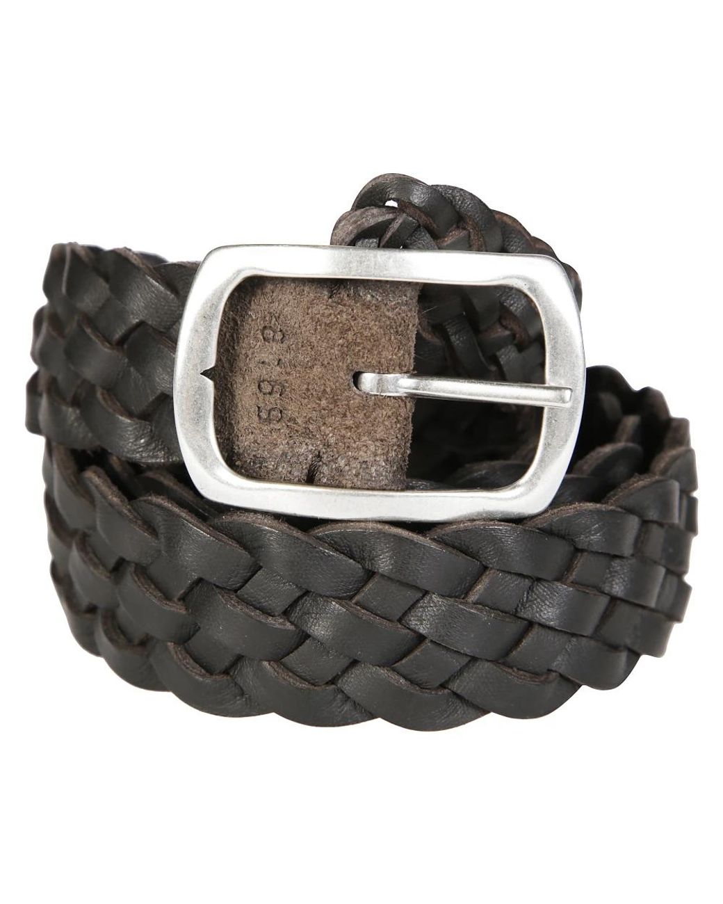 Orciani Accessoires ,Zwart ,Suède Omkeerbare Hunting Double Intreccio Suède Riem in het Metallic voor heren
