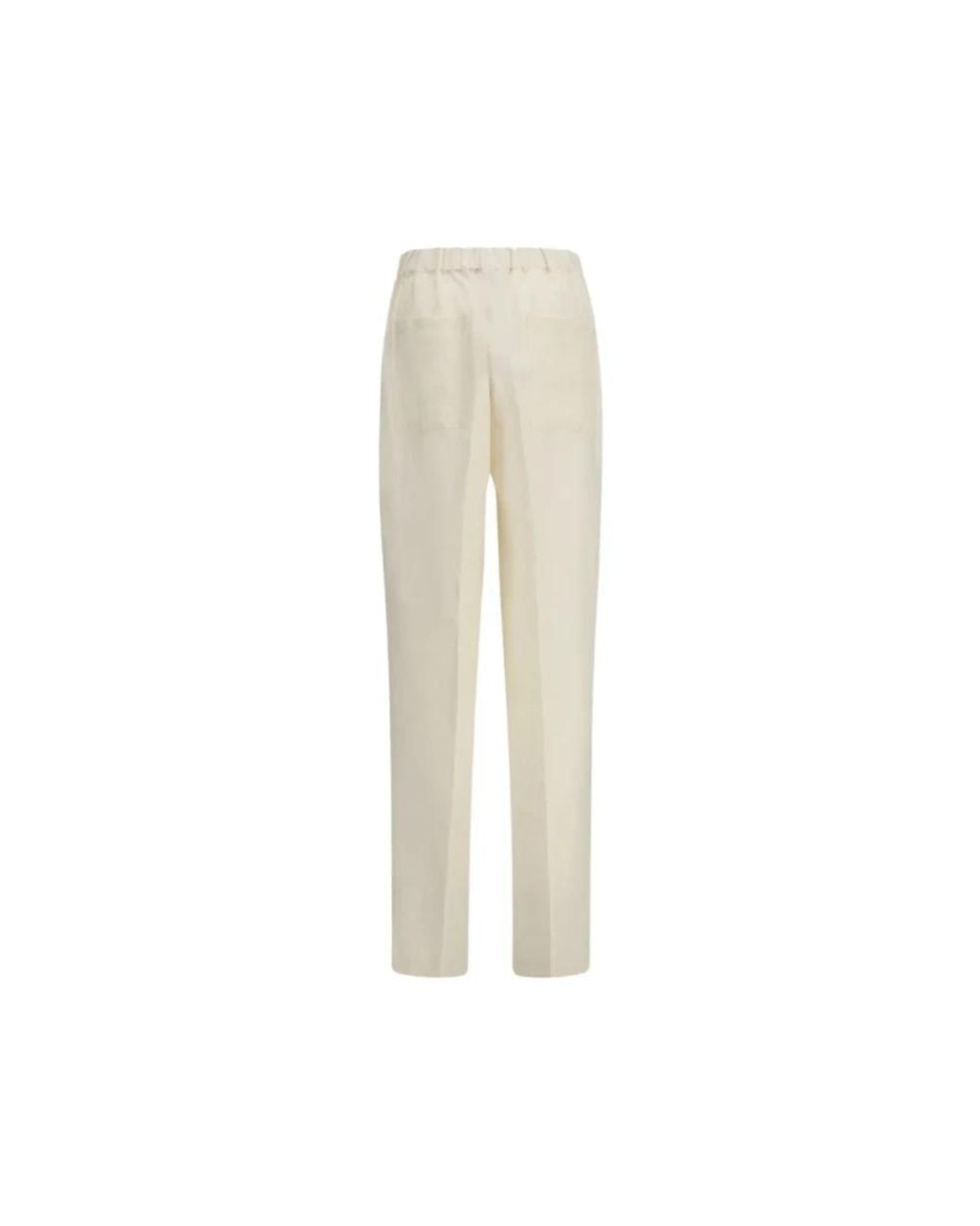Laneus Natural Straight Trousers