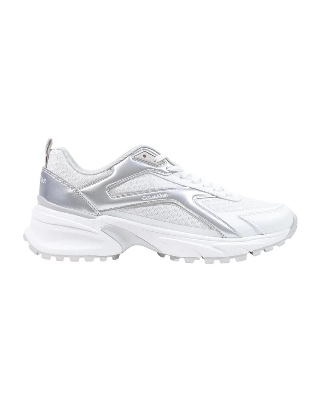 Calvin Klein White Hike Run Sneakers
