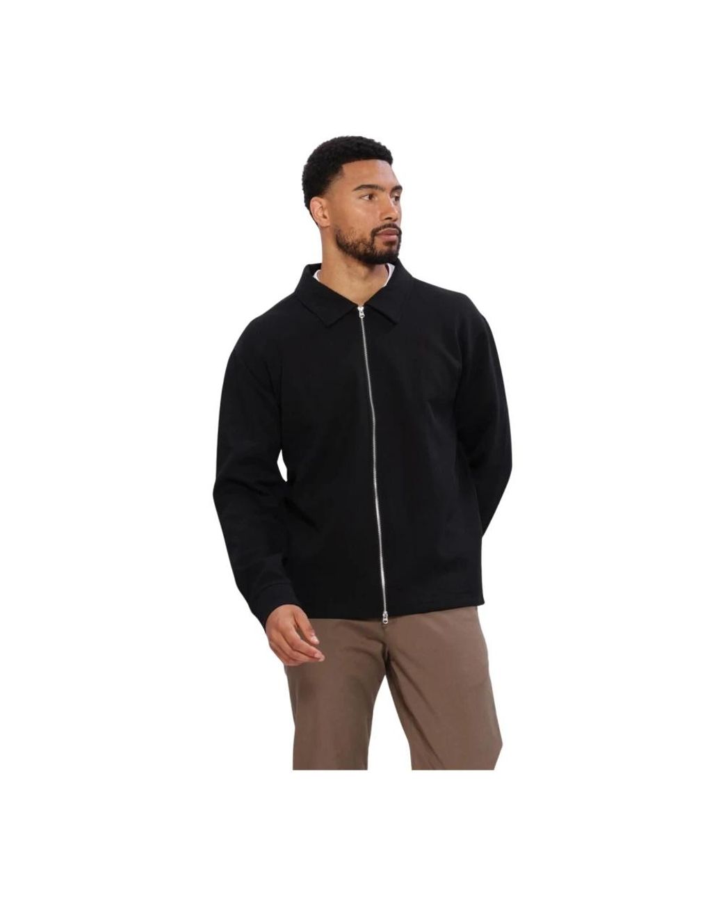 SELECTED Slmtom Soft Full Zip Sweat Noos in het Black voor heren