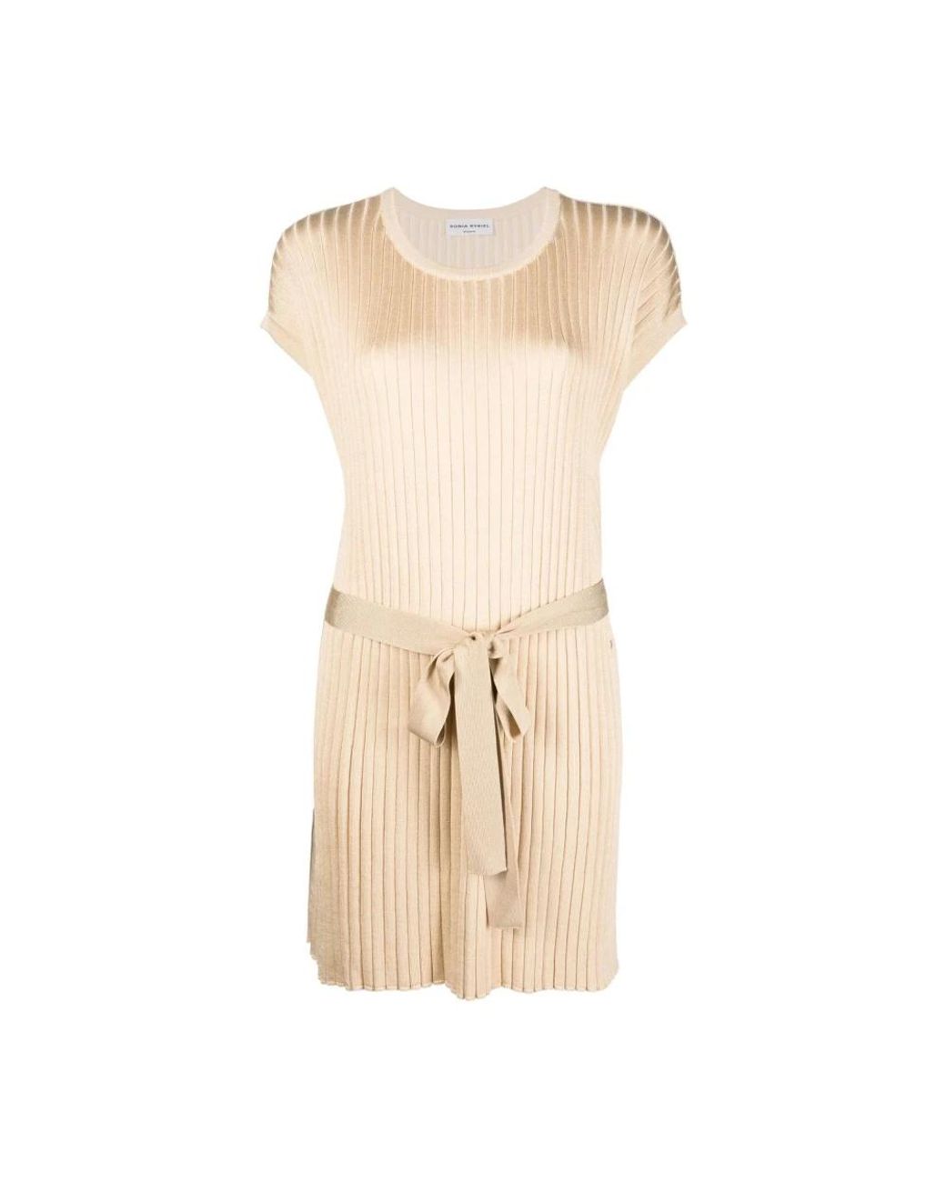 Sonia Rykiel Kleedjes ,Bruin ,Katoen Casual Bruine Top Met Viscose & Katoen in het Natural