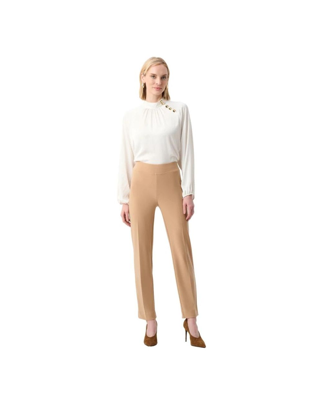 Joseph Ribkoff Natural Slim-Fit Trousers