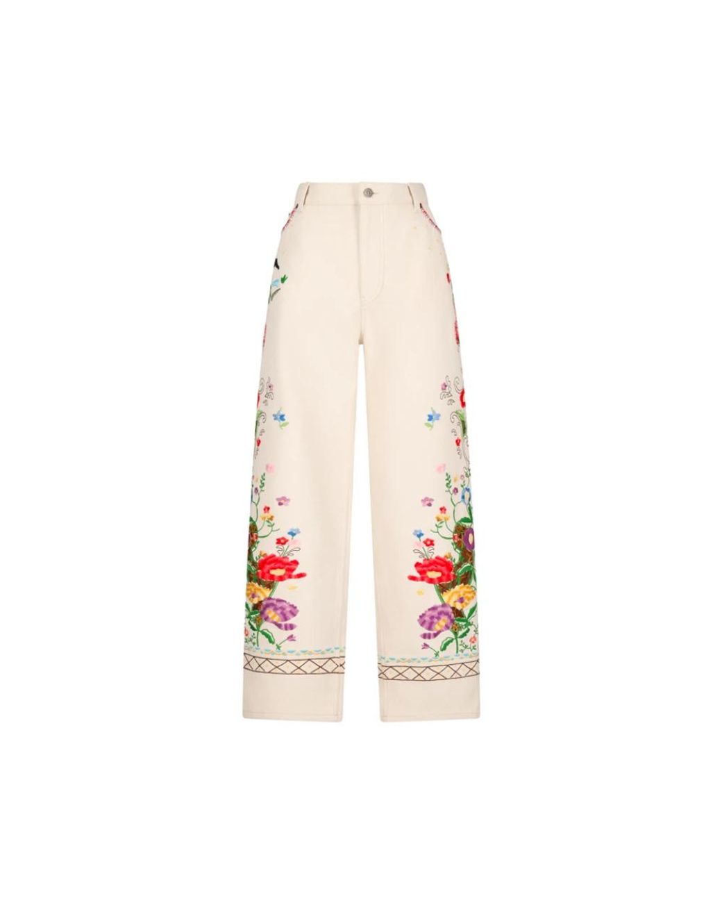 Valentino Garavani White Wide Trousers