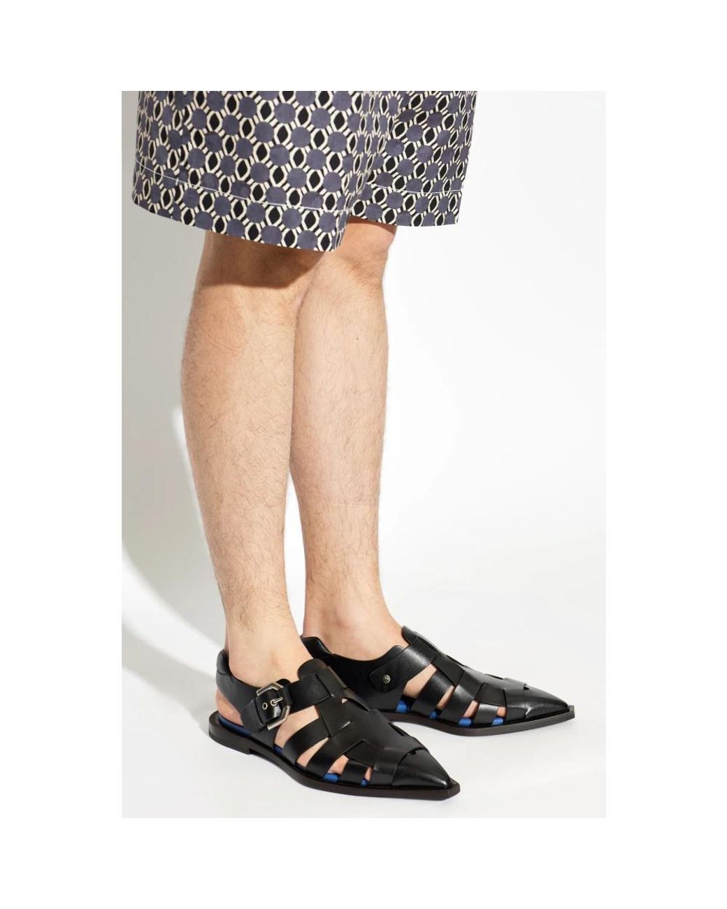 Flat Sandals Lanvin de hombre de color Black