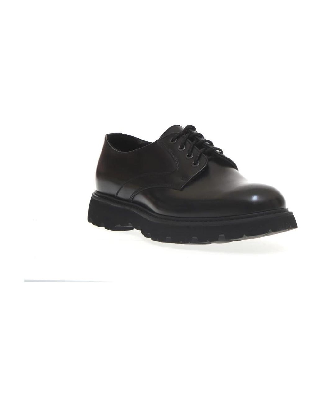 Doucal's Black Laced Shoes for men