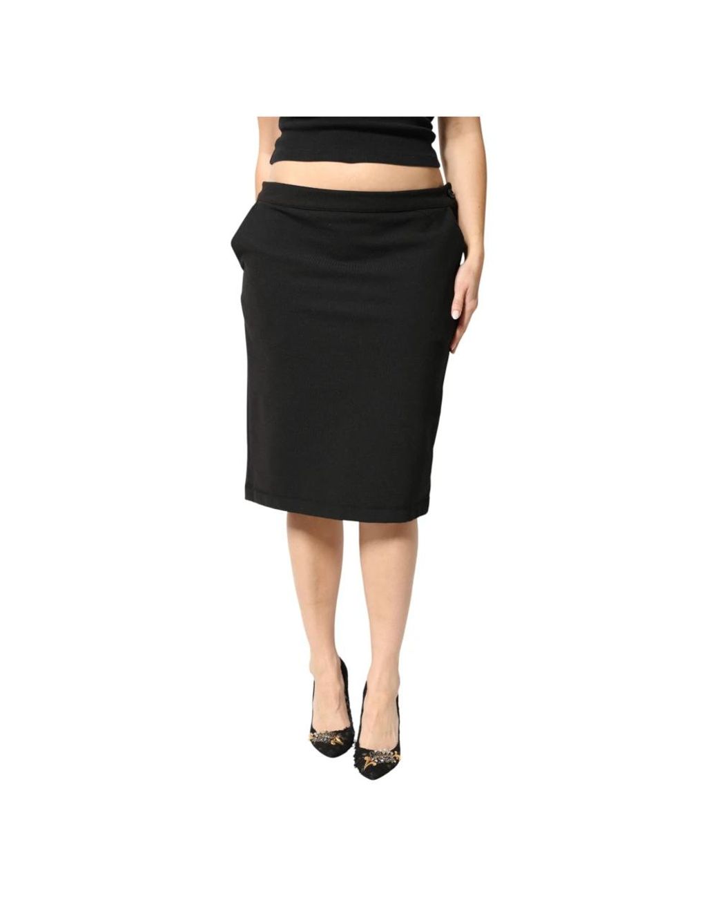 Midi Skirts Gianfranco Ferré de color Black